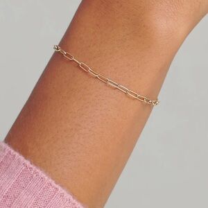 Women's Silver Paperclip Bracelet